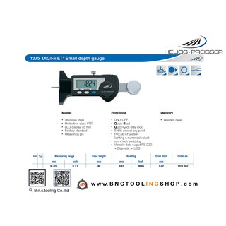 HELIOS-PREISSER,DIGI-MET Small depth gauge,1375