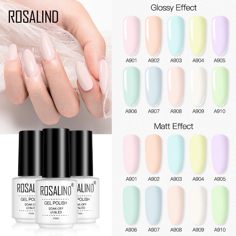 rosalind-ยาทาเล็บเจลสีพาสเทล-led-uv