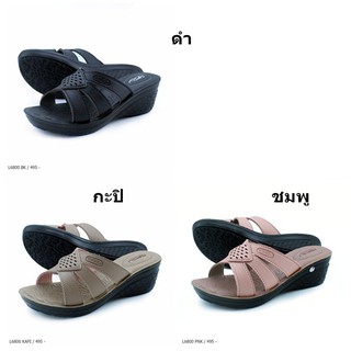 Deblu รองเท้าแตะ รุ่น L6800 สี ดำ กะปิ ชมพู