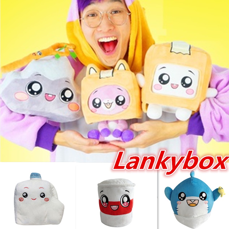 ภาพหน้าปกสินค้า(4 ชุด ) AIXINI Lankybox Boxy/Foxy/Rocky ตุ๊กตาผ้าขน หุ่นยนต์การ์ตูนที่ถอดออกได้ของเล่นนุ่มตุ๊กตาของขวัญสำหรับเด็กกลายเป็นหมอนตุ๊กตาสาว