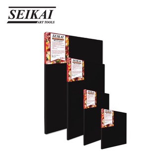 เฟรมผ้าใบ สีดำ ผ้าใบดำ SEIKAI COTTON100% เฟรมผ้าใบสำเร็จรูป เฟรมวาดรูปผ้าใบวาดรูป แคนวาสวาดรูป แคนวาส Black Canvas [S24]
