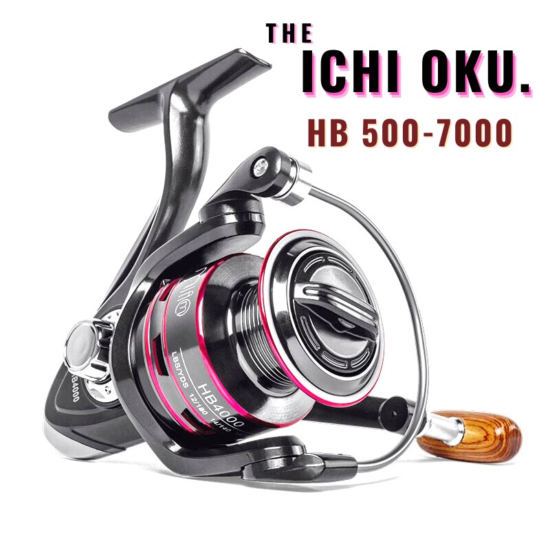 ภาพหน้าปกสินค้าพร้อมส่งจากไทย รอกตกปลา HB spining reels 500 - 7000 12 ลูกปืน อัตราทด 4.7 และ 5.2 by. Ichi Oku