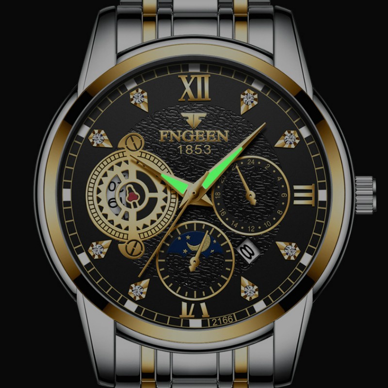 fngeen-2166-นาฬิกาข้อมือควอทซ์แฟชั่นผู้ชาย