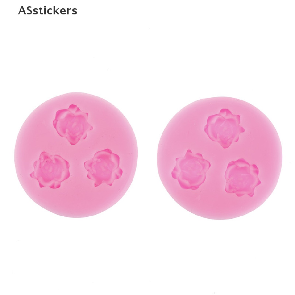 asstickers-แม่พิมพ์ซิลิโคน-รูปดอกกุหลาบ-3d-สําหรับทําช็อคโกแลต-น้ําตาล-เบเกอรี่