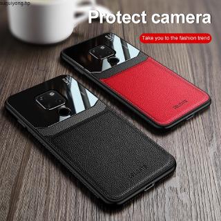 Huawei Mate 20 Pro X Mate 30 Pro 10 Pro Honor Play 3 Leather plexiglass Mirror Glass Phone Back Cover Shockproof Case