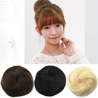 วิกผมสังเคราะห์ Scrunchie ทรงผมเกล้า ต่อผม วิกผม สำหรับสตรี ส่วนลด