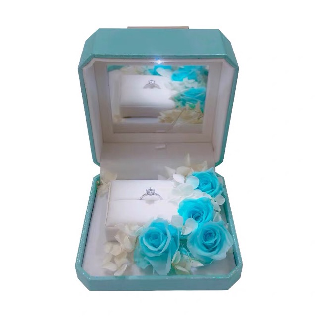 hot-กล่องเครื่องประดับ-ไฟled-กล่องใส่แหวนแต่งงาน-เกรดพรีเมียม-กล่องใส่แหวนประดับดอกไม้-งานนำเข้า