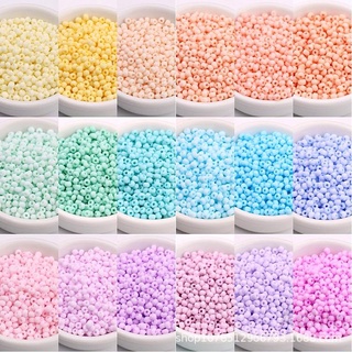 【❤addis❤】สินค้าใหม่ Macaron Glass Frosted Rice Beads ประณีตทำด้วยมือ Diy ลูกปัดแบบหลวมเครื่องประดับ Beaded