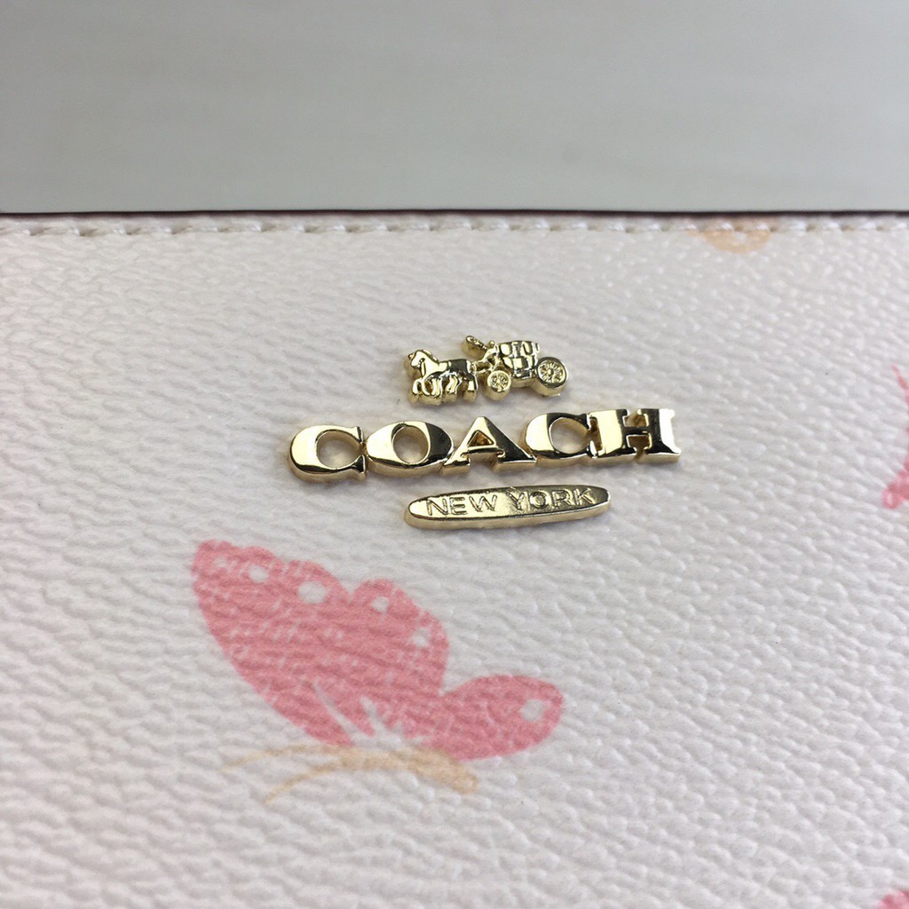 coachcoach-f69673-กระเป๋าสตางค์ยาวพิมพ์ลายผีเสื้อมีหลายช่อง