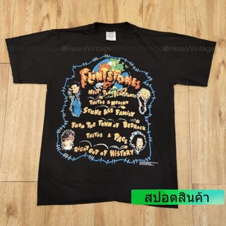 ROUND คอลูกเรือFLINTSTONES 1960  MOVIE CARTOON เสื้อลายการ์ตูน เสื้อวง เสื้อทัวร์-4XL