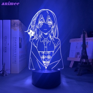 โคมไฟกลางคืน Led ลายอนิเมะ Kanojo Okarishimasu Sumi Sakurasawa 3d สําหรับตกแต่งห้องนอน