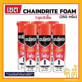 Chaindrite Foam โฟมกำจัดปลวก (250กรัม) (ชุด 6 กระป๋อง) เชนไดร้ท์ โฟมกำจัดปลวก ตายยกรัง ผลิตภัณฑ์กำจัดปลวกแบบเนื้อโฟม