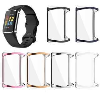 เคสกระจกนิ่ม TPU ป้องกันรอยสําหรับ Fitbit Charge 5 Band