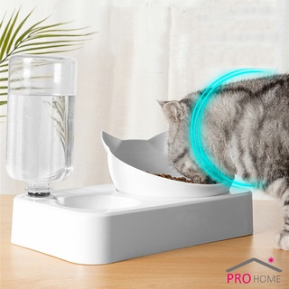 ภาพหน้าปกสินค้าชามทรงหน้าน้องแมวสีทึบ ถ้วยข้าวน้องแมว มาพร้อมที่ให้น้ำอัตโนมัต 2 in 1  สวยงาม Cat bowl ซึ่งคุณอาจชอบสินค้านี้