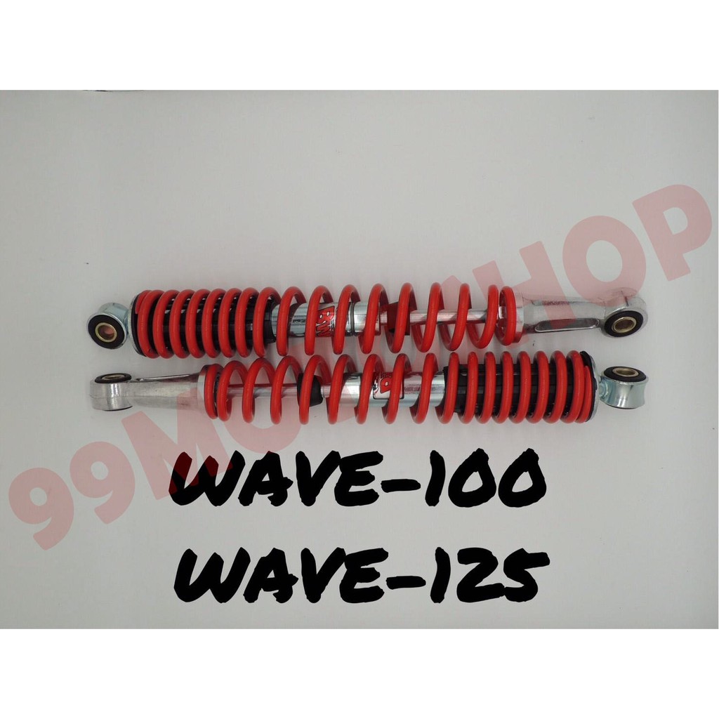 โช๊คหลังเดิม-รุ่นwave100-wave125-สีแดง-คู่