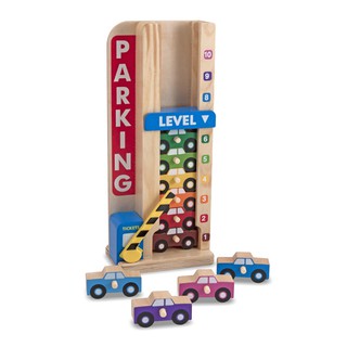 5182 ของเล่น, ของเล่นเสริมพัฒนาการ, ของเล่นเด็ก, ของเล่นไม้ จอดรถ บนตึก  Stack and Count Parking Garage