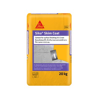 ผิวผสมทราย SIKA 20 กิโลกรัม สีเทา ซีเมนต์ เคมีภัณฑ์ก่อสร้าง วัสดุก่อสร้าง CEMENT COAT SIKA 20KG GRAY