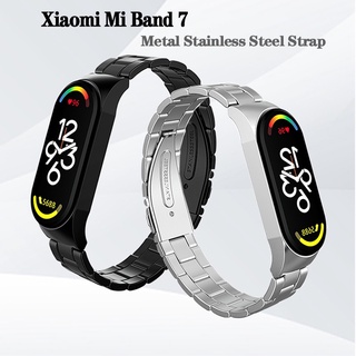 สําหรับ Xiaomi Mi band 7 สายนาฬิกาข้อมือ สเตนเลส หรูหรา สําหรับ Mi band 7 สายรัดข้อมือ เปลี่ยนได้ สร้อยข้อมือ