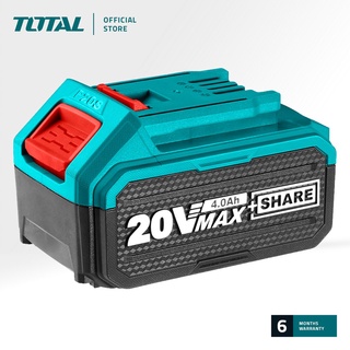 ของแท้ 100% ส่งฟรี TOTAL แบตเตอรี่ลิเธียมไอออน 20V / 4.0Ah รุ่น TFBLI2002