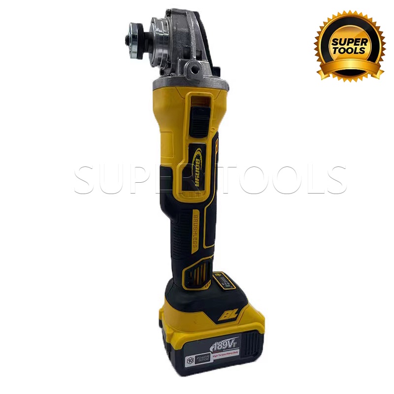 new-bonya-เครื่องเจียร์ไร้สาย-4-นิ้ว-189v-มอเตอร์ไร้แปลงถ่าน-แบตใหญ่-li-ion-2-ก้อน-เครื่องเจียร์แบตเตอรี่-เครื่องเจียร์