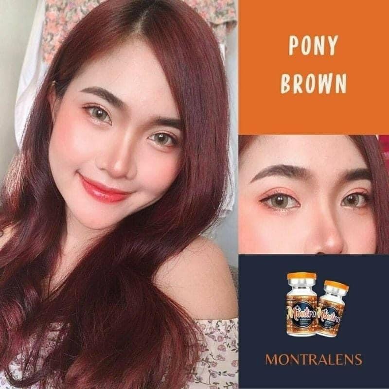 คอนแทคเลนส์-pony-brown-gray-montra-ขนาดบิ๊กอาย-ขายดี