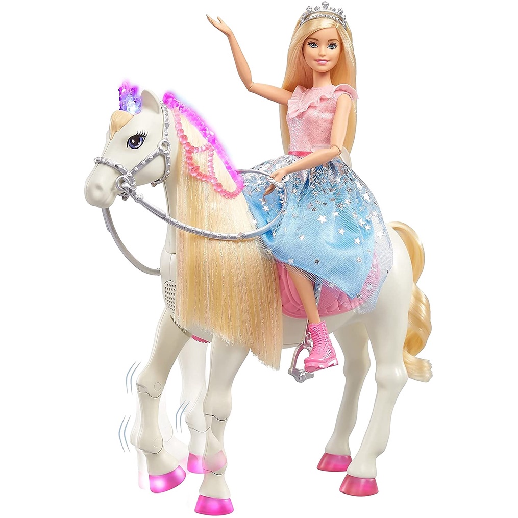 barbie-princess-adventure-prance-amp-shimmer-horse-and-barbie-princess-doll-interactive-toy-with-3-songs-lights-sounds-and-realistic-movements-gml79-ตุ๊กตาบาร์บี้-เจ้าหญิงประยุกต์-และม้าชิมเมอร์-gml79