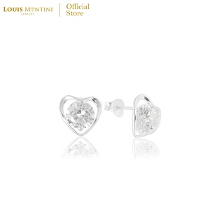 สินค้า Louis Montini (Jewelry) Sterling Silver 925 Earrings ต่างหูเงินแท้ 92.5% ต่างหูผู้หญิง รูปเพชร LJER18