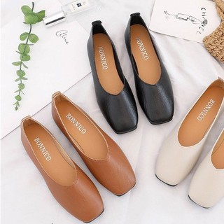 Best SALE ถูกที่สุด รองเท้าคัชชู ผู้หญิง หนังนิ่ม มี 2 สีให้เลือก Size 36-40