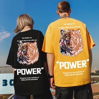 【NEW】เสื้อยืดแขนสั้น ทรงหลวม ขนาดใหญ่พิเศษ พิมพ์ลายหัวเสือ แนวสตรีท เหมาะกับฤดูร้อน สไตล์สตรีท สําหรับผู้ชาย