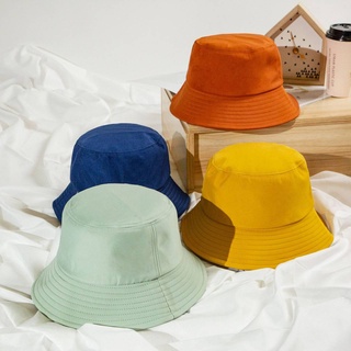 ภาพหน้าปกสินค้าหมวกบักเก็ต ผ้าหนา สีพื้น ทรงสวย งานส่งออก made in korea มี 11 สี #H5 ที่เกี่ยวข้อง