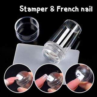 Stamper หัวปั้ม​ + ที่ปาดสี​ ชุดปั้ม ตัวปั้ม​ ที่ปั้มเล็บ​ 2.8​ CM.