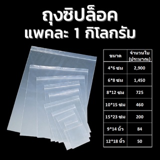 สินค้า ถุงซิปล็อค 1 กิโล ถุงซิป ถุงพลาสติก ถุงซิปใส่อาหาร หนา12มิล ถุงซิปใส ซิปลอค ซิปล็อค ซิปล๊อค