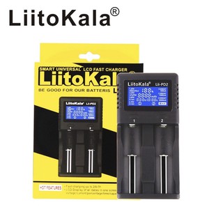 เครื่องชาร์จLiitokala PD2 ของแท้ หน้าจอ Digital ชาร์จถ่านได้ 2 ช่อง