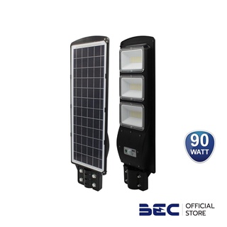 BEC VIENNA 30,60,90W ไฟถนนโซล่าเซลล์ LED รับประกัน 1 ปี แสงเดย์ไลท์ มีเซ็นเซอร์จับความเคลื่อนไหว