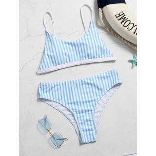 Size S New!! Shein Bikini cute blue set พร้อมส่ง