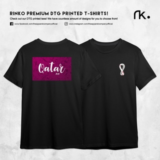 T-Shirt Round Neck Qatar FIFA World Cup 2022 Design DTG Printed Logo 100% Premium Cotton Mens Lelaki Casual Streetwear