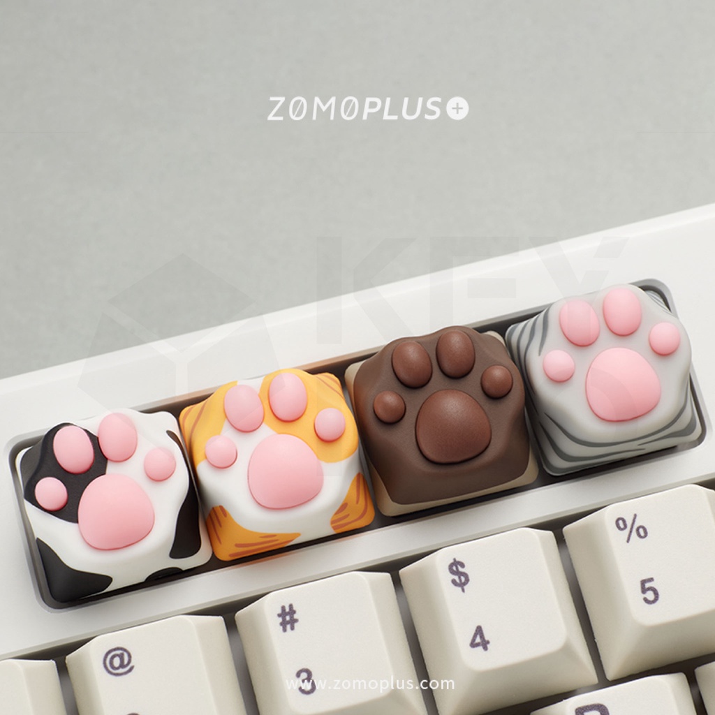 ภาพหน้าปกสินค้าคีย์แคป ZOMOPLUS อุ้งเท้าแมว สีชมพู ขาว เหลือง ZOMO Artisan Keycap ปุ่มเรซิ่น ซิลิโคน Mechanical Keyboard จากร้าน keypro บน Shopee