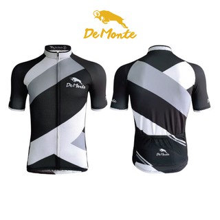 DeMonte Cycling เสื้อจักรยานผู้ชาย DE032 สีดำ  เนื้อผ้า Drymax pro