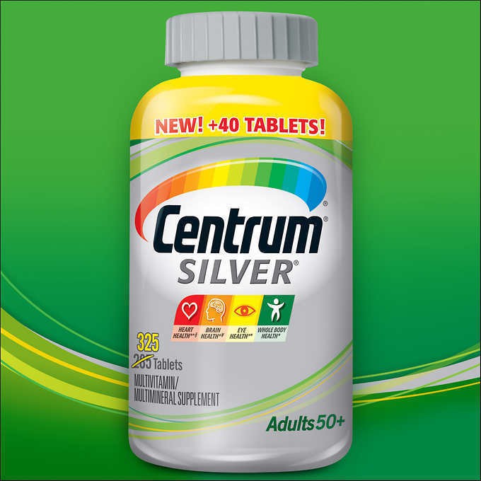 Centrum Silver Multivitamins for Adults 50+ (325 tablets) Shopee Thailand