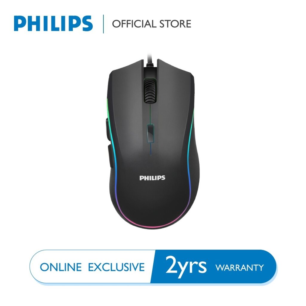 เมาส์เกมมิ่ง-philips-spk9403b-7d-rgb-ปรับdpiได้