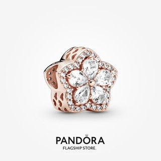 Pandora จี้เกล็ดหิมะ ชุบทอง 14K สีโรสโกลด์