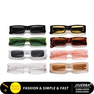 ภาพหน้าปกสินค้า(JIUERBA)COD กรอบแว่นตาสีลูกกวาดหญิง Shades UV400 แว่นตากันแดดทรงสี่เหลี่ยมผืนผ้าขนาดเล็กสำหรับผู้หญิง ที่เกี่ยวข้อง