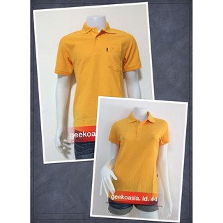 สื้อโปโลชายและหญิง  สีเหลืองจำปา 44(ตรากวางแท้💯)