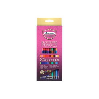 Master Art (มาสเตอร์อาร์ต) สีไม้ ดินสอสีไม้ 2 หัว Premium Grade 24 สี