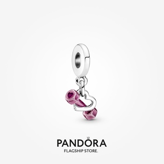 Pandora จี้ดัมเบล รูปหัวใจ ของขวัญวันเกิด สําหรับสุภาพสตรี p825