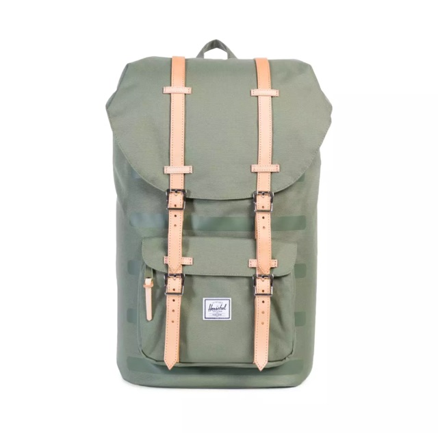 limited-สายหนังฟอกฟาด-สีเขียวอินดัสเทรียล-vintage-herschel-little-america-25l-แท้10000000000000