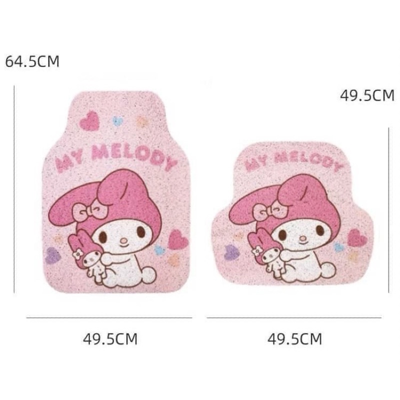 พรมรถยนต์-ชุดพรมดักฝุ่นในรถลายการ์ตูน-mymelody-cinnamonroll-doremon-kuromi