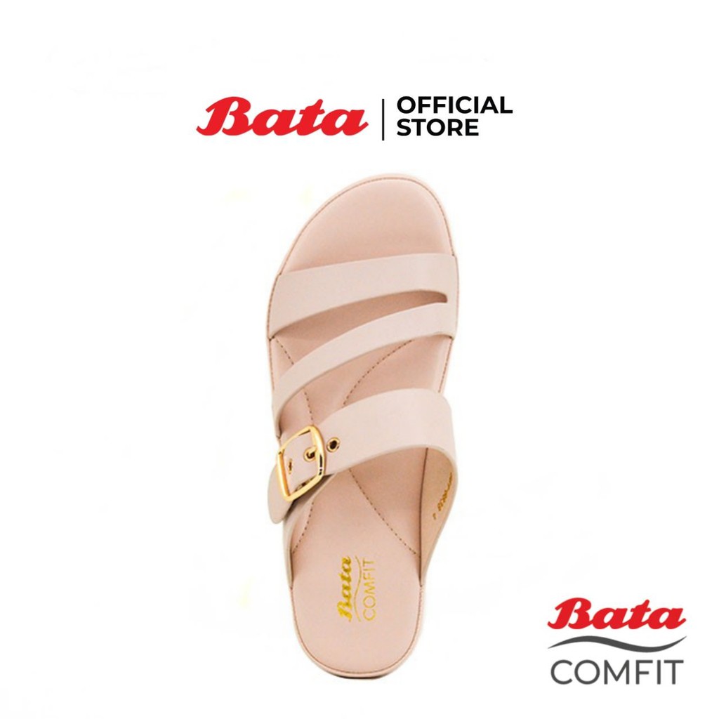 bata-comfit-รองเทาเเตะลำลอง-slip-on-แบบสวม-ใส่ง่ายน้ำหนักเบา-ดีไซน์เก๋-สูง-1-5-นิ้ว-สีเบจ-รหัส-6618838