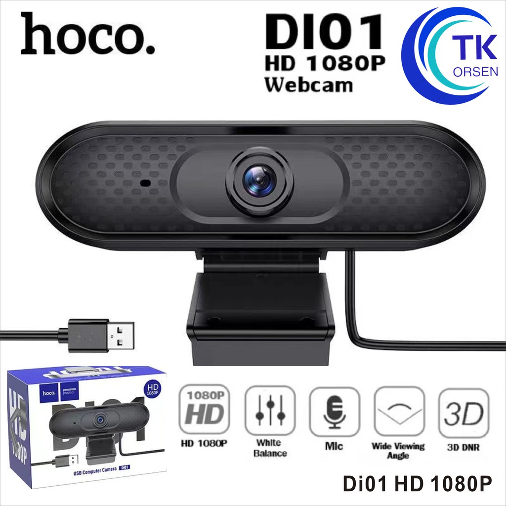 ภาพสินค้าHoco DI01 DI06 Web Camera 1080P webcam กล้องเว็บแคม ความละเอียด 1080P และ 2K จากร้าน orsen_official_store บน Shopee ภาพที่ 7