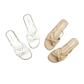 โปรโมชั่น : ขายดี ส่งเร็วรองเท้าสวมรุ่นโบว์ สีนู้ด ขาว